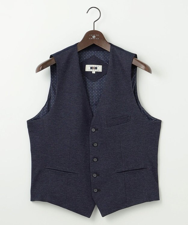 JOSEPH ABBOUD 【キングサイズ・ストレッチ/多機能】ツィーディジャージ ベスト ネイビー系