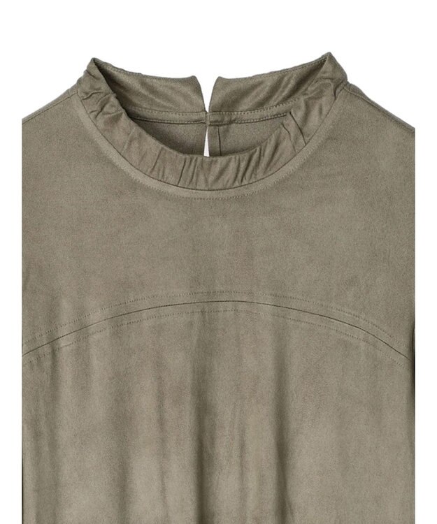 Green Parks ■ＥＳＣＡＲ　スエード調ギャザーキリカエワンピース Mocha