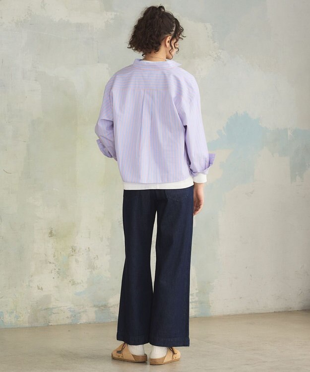 J.PRESS YORK STREET 【WOMEN】ソフトワイドデニム ネイビー系