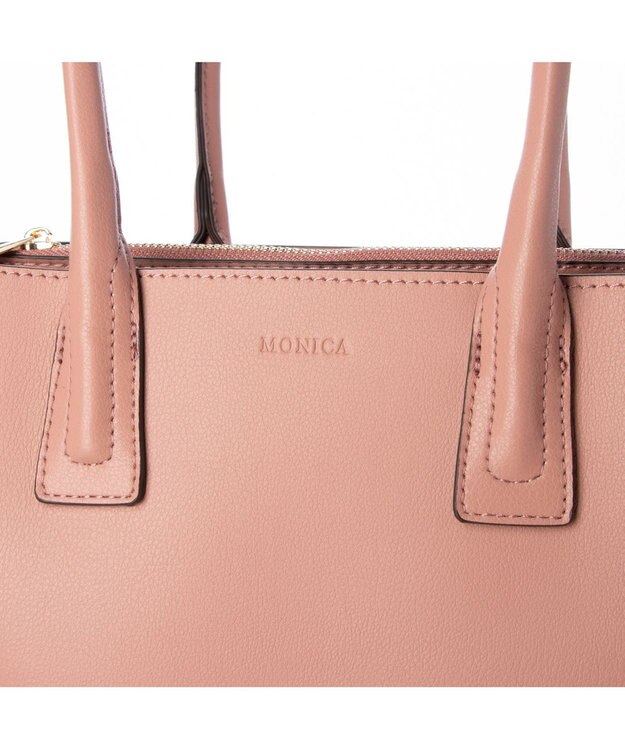 LA BAGAGERIE 【MONICA】アコーディオンスクエアトートM ピンク