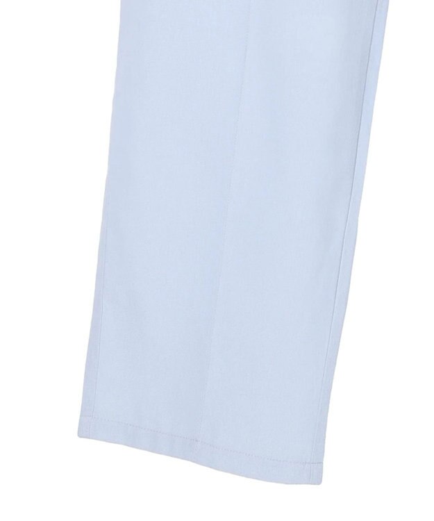 Green Parks 綿麻混バックルベルト付テーパードパンツ Grayish Blue