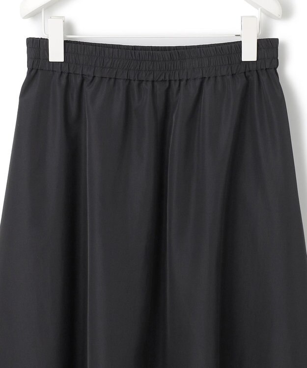 ICB 【UVケア・速乾・洗える】シルクエステルタフタ フレアスカート ブラック系