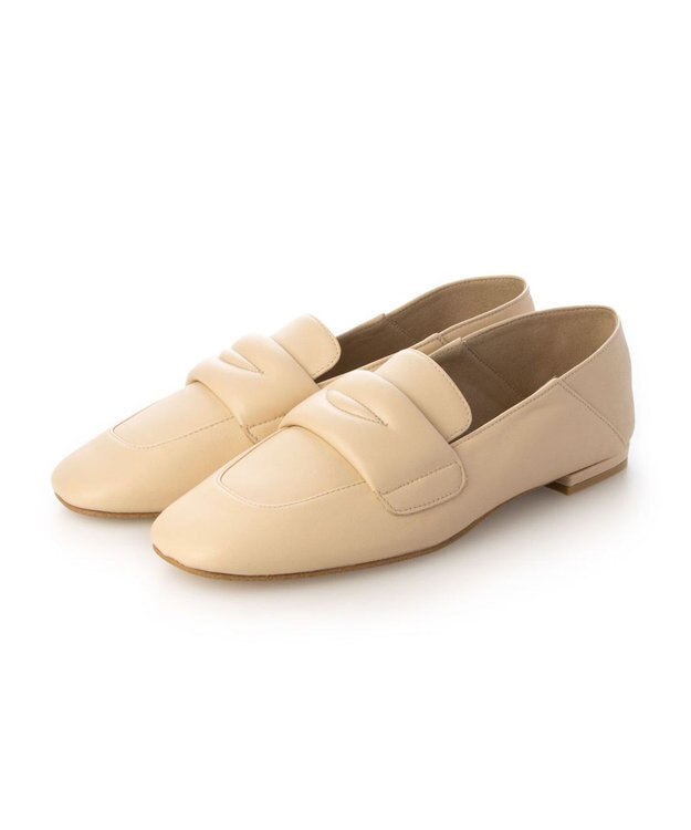 MODE ET JACOMO <MODE ET JACOMO>スクエアトゥコインローファー ベージュ