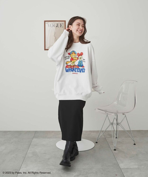 WEGO 【ユニセックス着用ITEM】別注GARFIELDプルオーバー 柄1