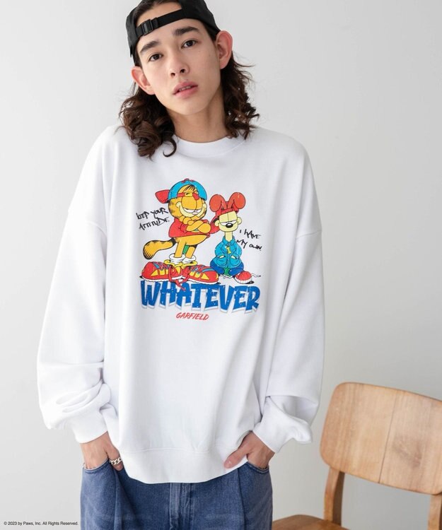 WEGO 【ユニセックス着用ITEM】別注GARFIELDプルオーバー 柄1