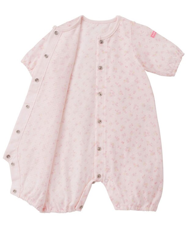 MIKI HOUSE HOT BISCUITS 【50-60cm】 総柄 プレオール ピンク