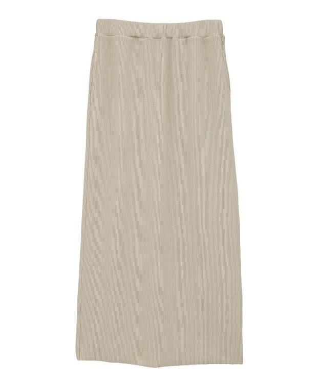 earth music&ecology セルフカットテレコナロースカート Light Beige