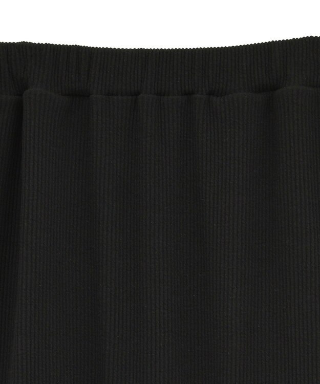 earth music&ecology セルフカットテレコナロースカート Black