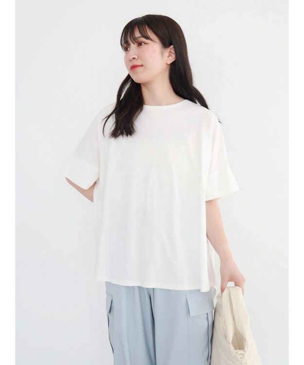 Green Parks 汗染み防止ドルマンバックタックプルオーバー Off White