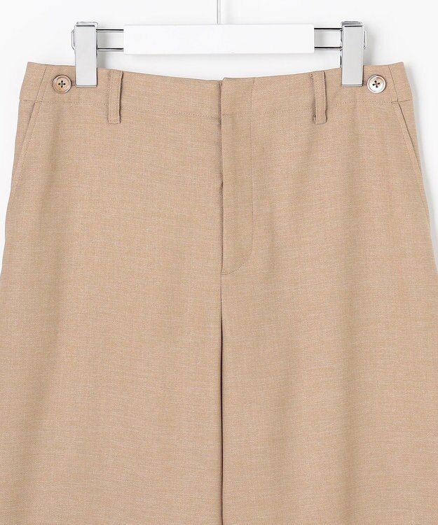 J.PRESS LADIES L FLAXASAオックス ワイド ストレート パンツ キャメル系