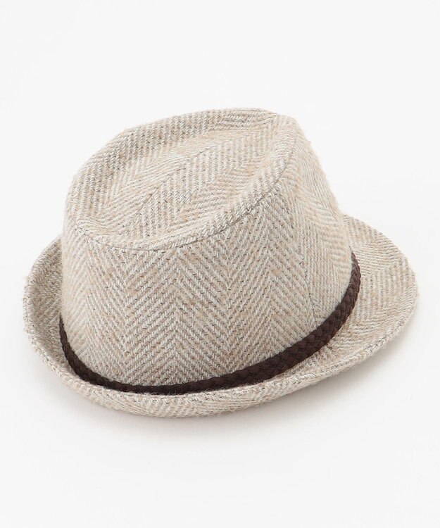 JOSEPH ABBOUD 尾州産カシミヤブレンド×アルパカ混素材カシミヤブレンドアルパカヘリンボーン ハット ベージュ系7