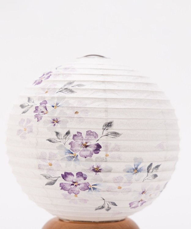 ちょうちん堂 【あかり道】〈手書絵付〉夜桜 ちょうちん ライト ホワイト