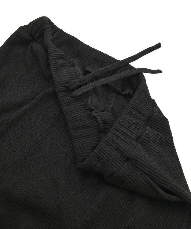 earth music&ecology セルフカットテレコナロースカート Black