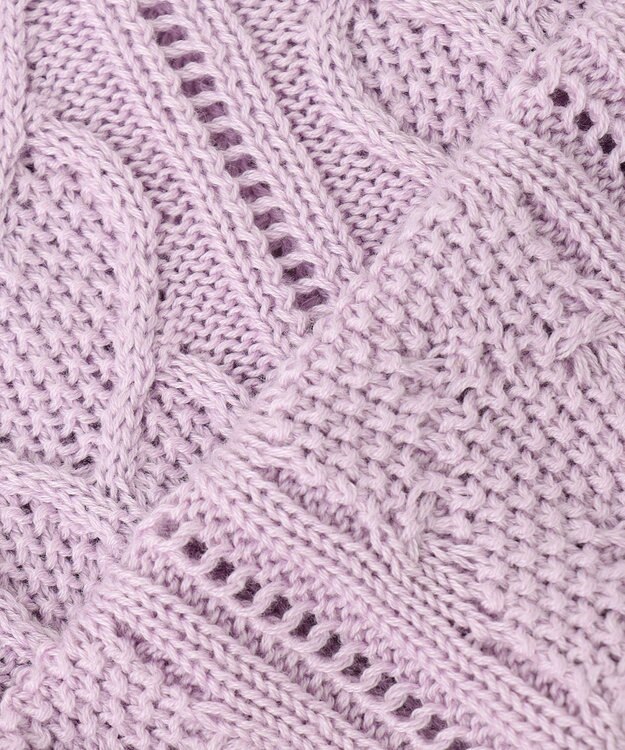 ANY KIDS ハート ケーブル ニット ベスト ラベンダー