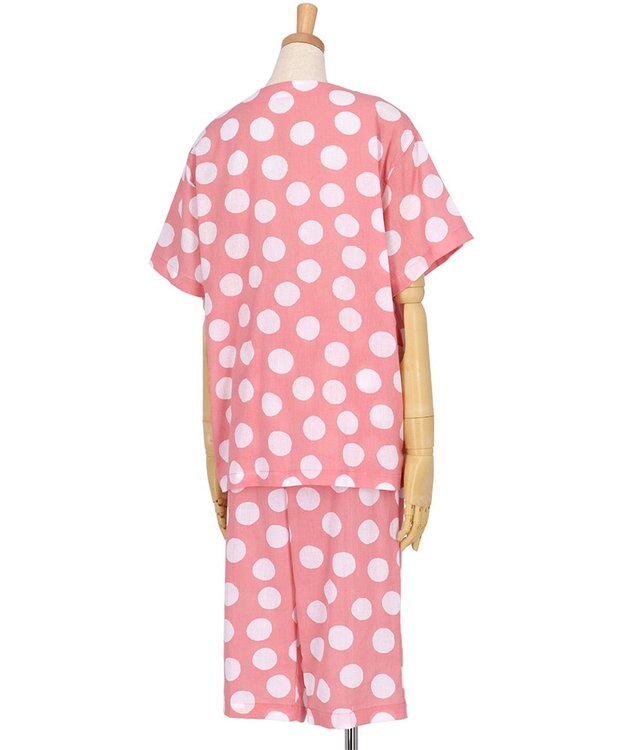 ワコール／睡眠科学 パジャマ 【SOU・SOU（R）】 綿100%(本体) 高島ちぢみ（R） 5分袖 半袖 7分丈 レディース YDT123 睡眠科学／ワコール ピンク