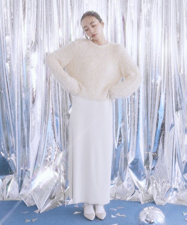 earth music&ecology セルフカットテレコナロースカート Brown