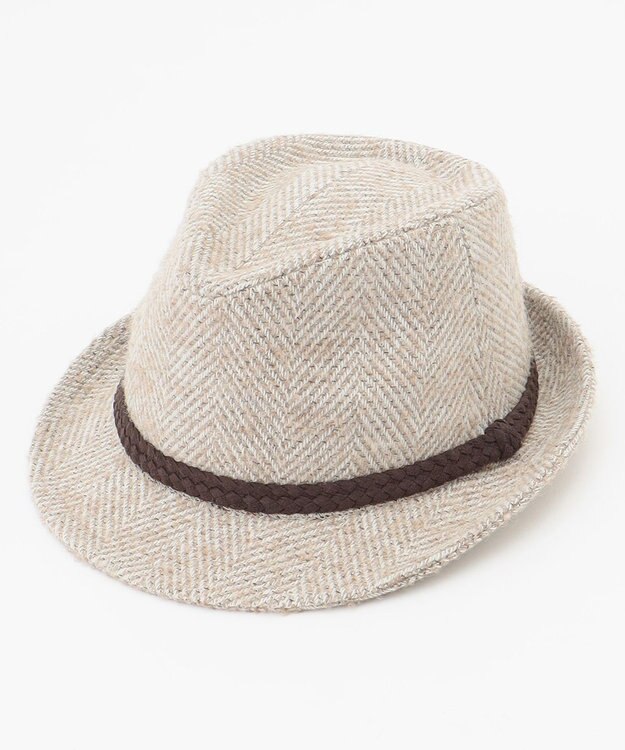 JOSEPH ABBOUD 尾州産カシミヤブレンド×アルパカ混素材カシミヤブレンドアルパカヘリンボーン ハット ベージュ系7