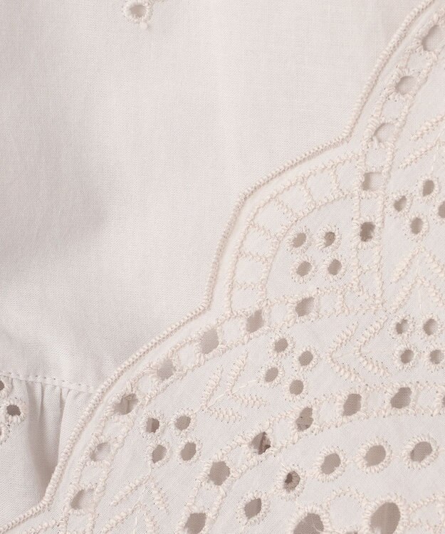 23区 【SLOW/洗える】エンブロイダリーレース ブラウス ベージュ系