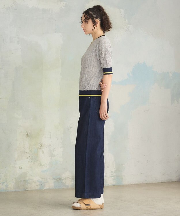 J.PRESS YORK STREET 【WOMEN】ソフトワイドデニム ネイビー系