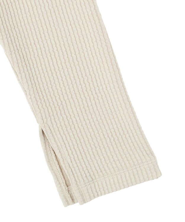 earth music&ecology 【予約】アシメ釦ツイストテレコカットソー ベージュ