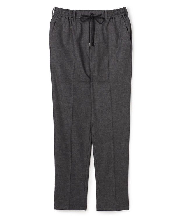 JOSEPH HOMME 新素材【ストレッチ/ウエストゴム仕様】ウール混キャリーマンストレッチ ドロスト付ストレートパンツ / HOVE グレー系