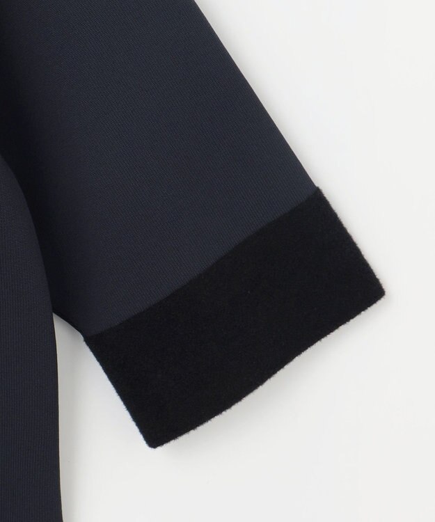 自由区 L モールブロッキング ニット ネイビー