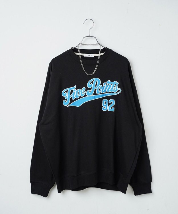 WEGO アクセ付きグラフィックプルオーバー ブラック