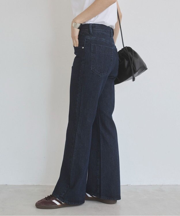 WEGO 【ANGIE VINTAGE/SMLサイズ展開】ブーツカットデニムパンツ ネイビー
