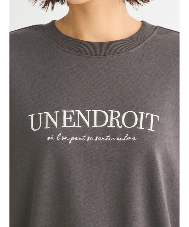 Green Parks ７分袖ロゴミニ裏毛トレＴＥＥ Charcoal Gray