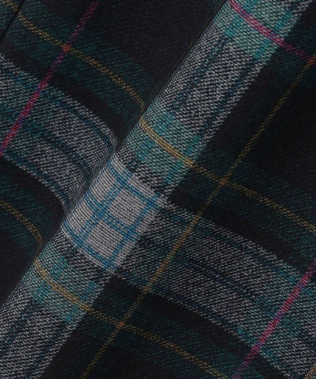 23区GOLF 【WOMEN】チェック柄裏起毛パンツ ダークグリーン系3