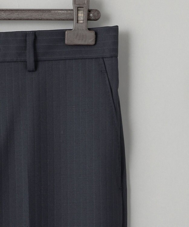 GOTAIRIKU シワになりにくい【御幸毛織/みゆきけおり】DRY SPINNER(ドライスピナー)スーツ（ダークグリーンストライプ） ダークグリーン系1