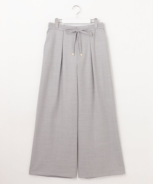 自由区 ウールサキソニーワイド パンツ ライトグレー系