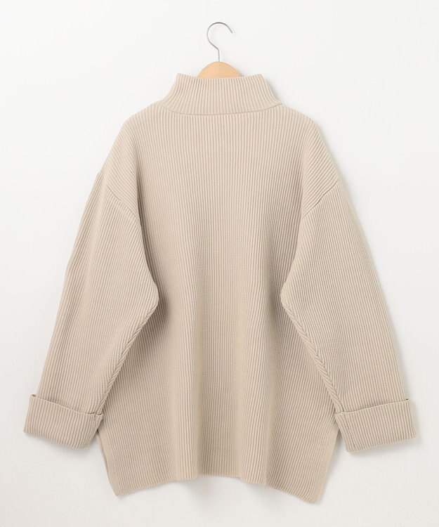 SHARE PARK LADIES エステルニットハイネックプルオーバー ライトグレー系