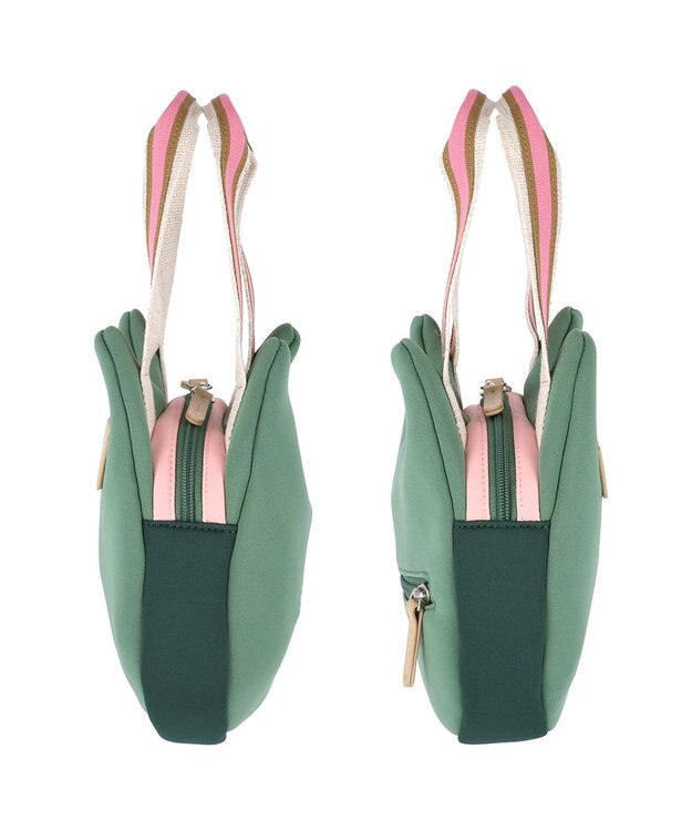 tsumori chisato CARRY ネコかおウレタン ミニバッグ ハンドバッグ 猫モチーフ グリーン