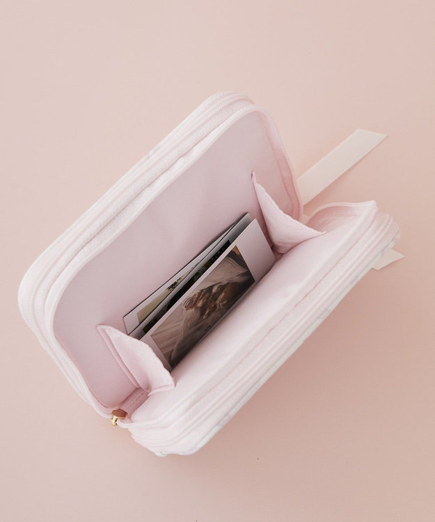 Maison de FLEUR リボンプリントマルチケース Pink