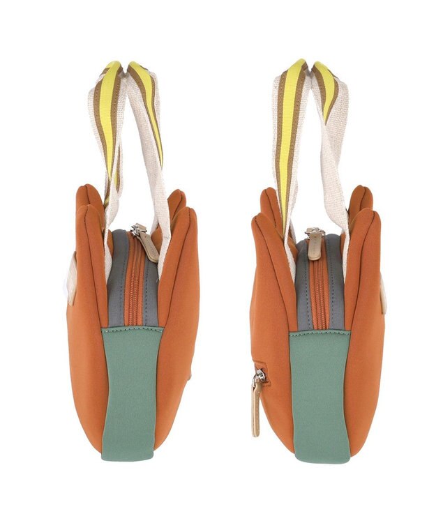 tsumori chisato CARRY ネコかおウレタン ミニバッグ ハンドバッグ 猫モチーフ オレンジ