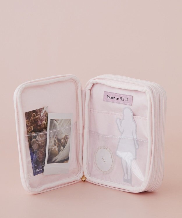 Maison de FLEUR リボンプリントマルチケース Pink