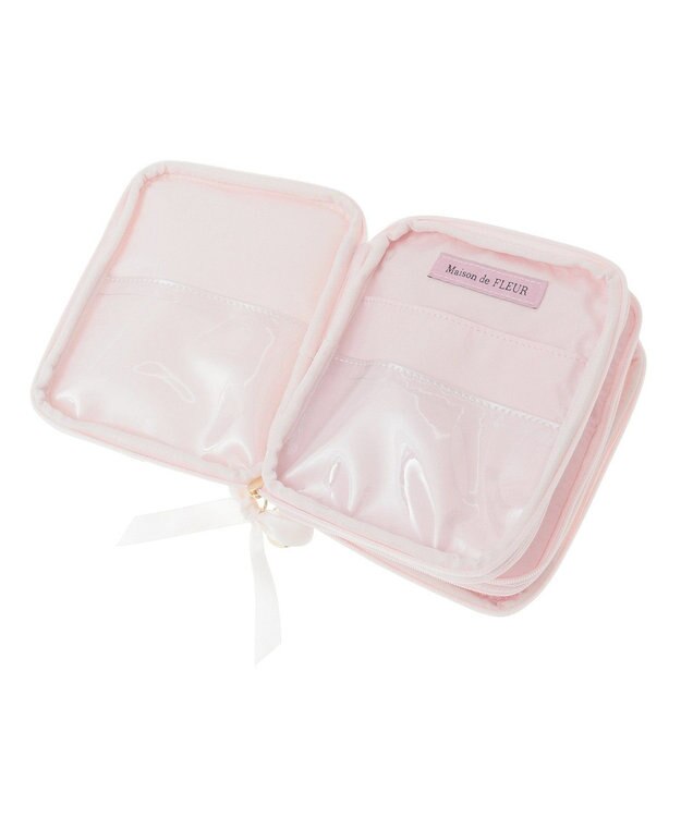 Maison de FLEUR リボンプリントマルチケース Pink