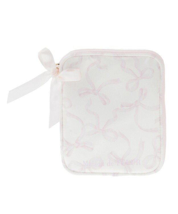 Maison de FLEUR リボンプリントマルチケース Pink