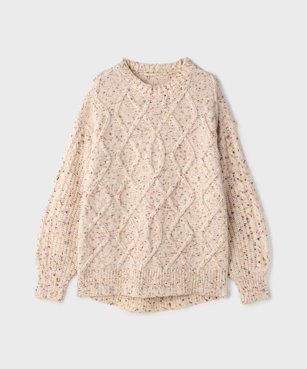 GRACE CONTINENTAL ケーブルニットトップ キナリ