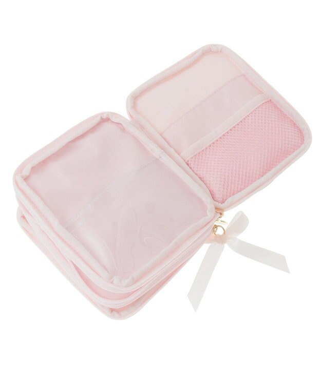 Maison de FLEUR リボンプリントマルチケース Pink