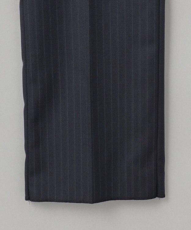 GOTAIRIKU シワになりにくい【御幸毛織/みゆきけおり】DRY SPINNER(ドライスピナー)スーツ（ダークグリーンストライプ） ダークグリーン系1