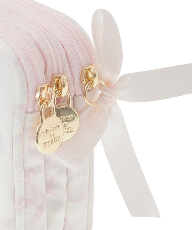 Maison de FLEUR リボンプリントマルチケース Pink