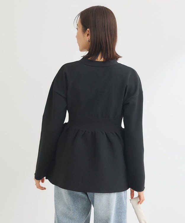 Green Parks ・ＡＮＤＳＥＡＲＣＨ　ペプラムニットカーディガン Black