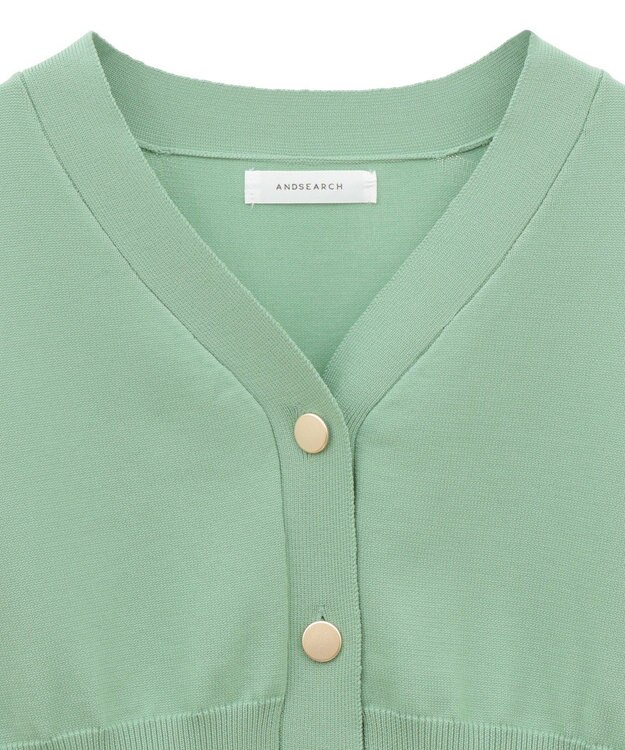 Green Parks ・ＡＮＤＳＥＡＲＣＨ　ペプラムニットカーディガン Green