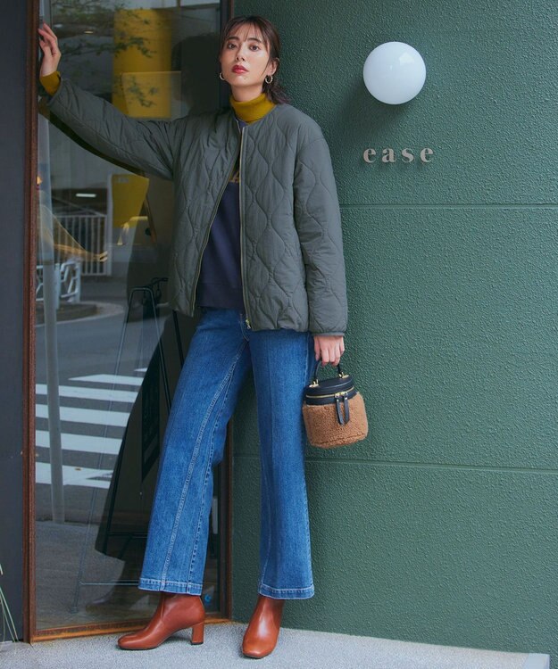 23区 【洗える/撥水加工】中綿 パディング アウター グレー系