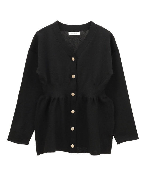 Green Parks ・ＡＮＤＳＥＡＲＣＨ　ペプラムニットカーディガン Black