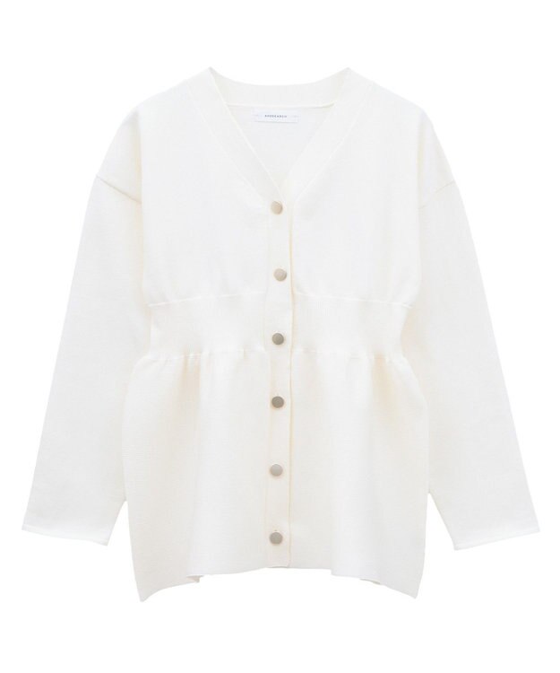 Green Parks ・ＡＮＤＳＥＡＲＣＨ　ペプラムニットカーディガン Off White