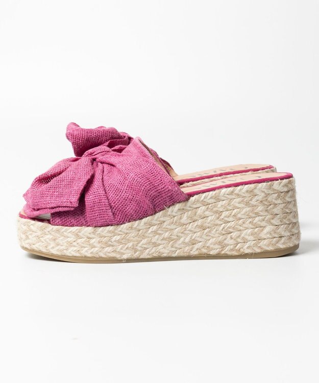 gaimo 【GAIMO/ガイモ】リネンリボン付きジュート厚底サンダル/CELIA-RS ピンク