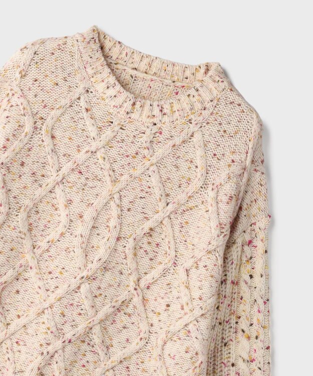 GRACE CONTINENTAL ケーブルニットトップ キナリ